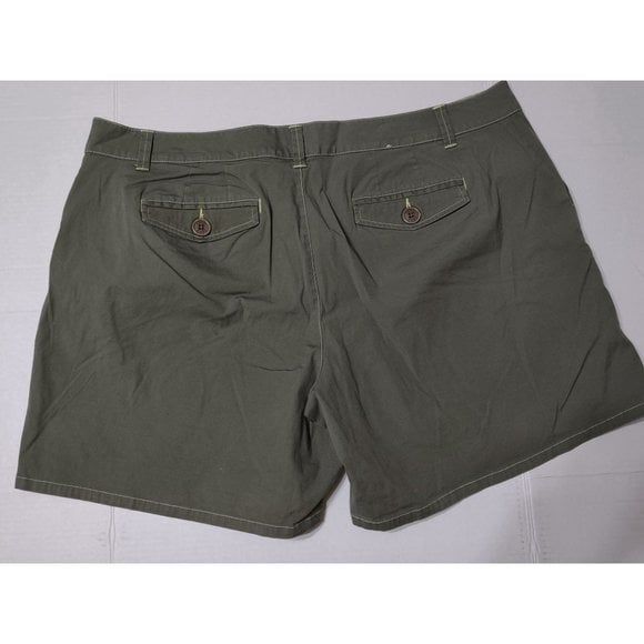 Izod Women Stretch Waist Shorts Olive Green Waist 22 in - Picture 7 of 9